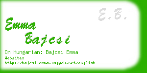 emma bajcsi business card